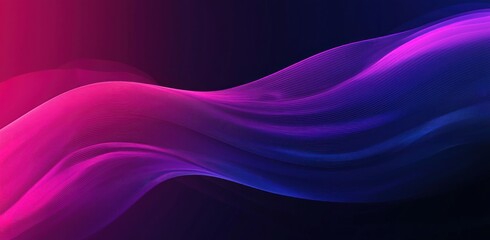 Wall Mural - abstract wavy landscape in gradient pink and purple hues generative ai