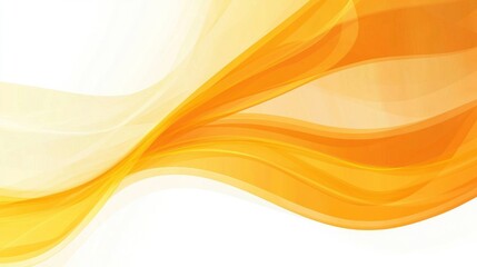 Wall Mural - abstract yellow and orange flowing waves with soft gradient background generative ai