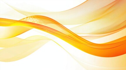 Wall Mural - abstract yellow and orange flowing waves with soft gradient background generative ai