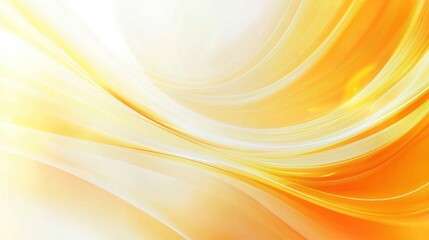Wall Mural - abstract yellow and orange flowing waves with soft gradient background generative ai