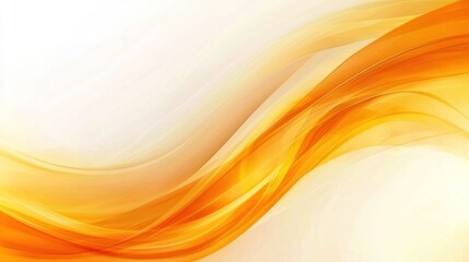 Wall Mural - abstract yellow and orange flowing waves with soft gradient background generative ai