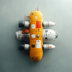 Leinwandbilder - Colossal sleek cargo vessels featuring dynamic angular hull designs and advanced robotic cargo handling systems propelling the future of global trade and transportation