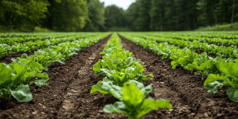 Farm fields organic farming practices, Generative AI