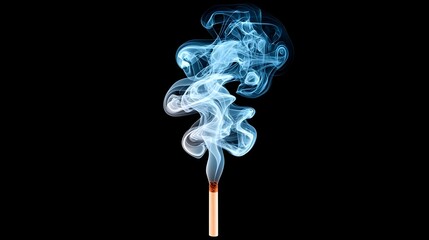 Aufkleber - Captivating Colorful Smoke Plume with Elegant Fading Gradients and Transparent Background   Mesmerizing abstract image perfect for overlays design elements and projects