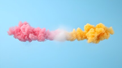 Aufkleber - Mesmerizing soft colorful smoke plumes twisting and merging on a transparent background creating a visually stunning and ethereal effect