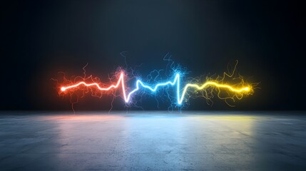 Poster - Energizing electric currents crackling and spreading with dynamic power creating a captivating high impact visual display on a transparent background