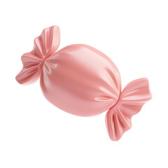 Wall Mural - pink candy 3d render icon isolated on transparent background cutout