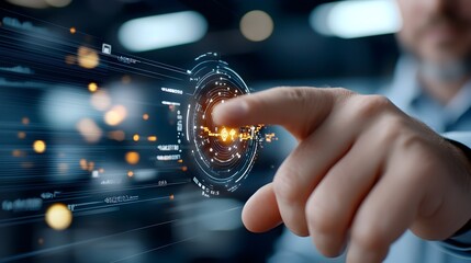 Holographic display of a bustling exchange trading environment within a high tech financial business featuring vibrant data visualizations and digital overlays