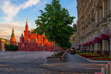 Wall Mural - red square, moscow kremlin in moscow, russia. architecture and landmarks of moscow.