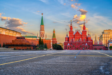 Wall Mural - red square, moscow kremlin and mausoleum in moscow, russia. architecture and landmarks of moscow.