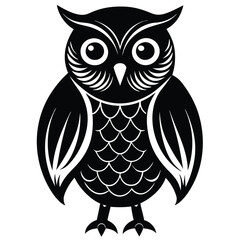 Poster - Owl Line Art Vector Illustration.