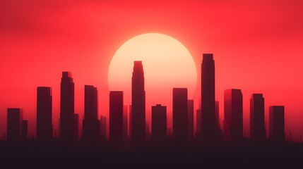 Leinwandbilder - Immersive futuristic cityscape with towering skyscrapers luminous data streams encrypted communication relays and a retro futuristic architectural style  A digital