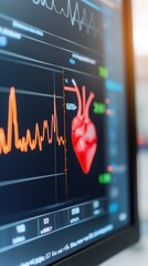 Leinwandbilder - Heart monitor displaying vital signs.