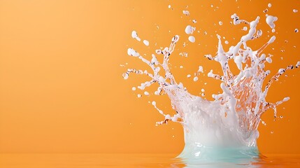 Fototapete - Captivating Frozen Splash   Vibrant liquid patterns and dynamic movement frozen in time against a clean minimalist background creating an elegant visual impression