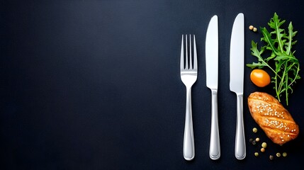 Poster - Elegant icon set featuring a fork knife and dining table designed for catering and restaurant service industry including hospitality cuisine tableware and dining equipment