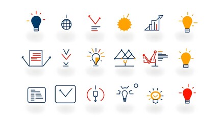Aufkleber - Minimalist thin line icon set featuring organizational structure leadership people groups and community designed for modern corporate and business and infographics