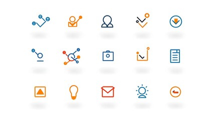 Poster - Thin Line Icon Set Depicting People Business Community Designed with Clean Lines for Professional and Organizational Themes