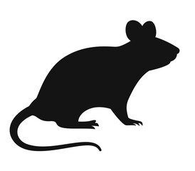 Wall Mural - Mouse vector silhouette icon