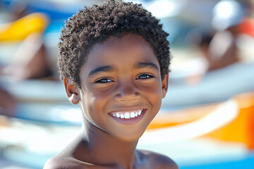 Black teenager boy on a outdoors background