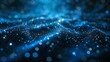 © COK House - Abstract digital wave pattern with glowing dots on dark blue background creates dynamic movement and energy.