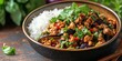 © AiAbstract - Thai Eggplant Stir Fry with Rice in a Bowl