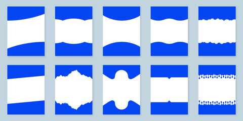 Wall Mural - design elements for top and bottom web pages. abstract divider shapes for websites on white backgrou