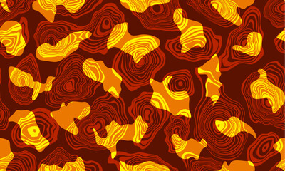 Aufkleber - Cute vector pattern with matisse style shapes. Abstract colorful horizontal background of simple organic shapes and lines. Contemporary doodle art