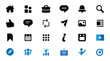 © Durjoy Malakar - LinkedIn all icons and UI interface icons and logos vector design collection. Linkedin all design elements vector. Social media icons, home, explore, send, clients, groups, post a job, service, etc