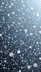 Wall Mural - Composite image of snow falling isolated with white highlights, png