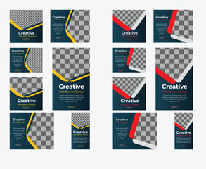 Wall Mural - Abstract geometric design banner web template. 