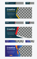 Wall Mural - Vector abstract design banner web template.