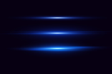 Wall Mural - horizontal flash of light. laser beams, light lines.