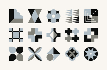 Wall Mural - set of modern abstract graphic vector elements