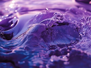 Wall Mural - purple water surface close-up