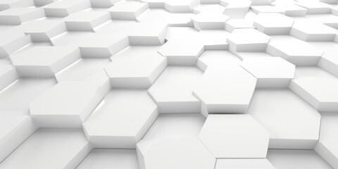 White hexagon background. Honeycomb pattern. Close-up a surface made up of hexagonal shapes. Aesthetic, geometric, futuristic and modern design