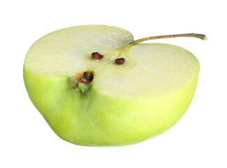 Sticker - Half of fresh green apple isolated on white