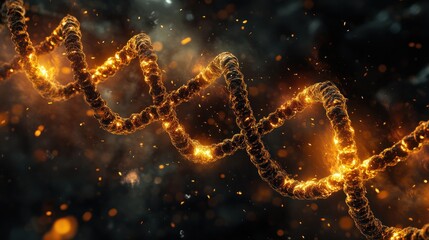 Wall Mural - dna background, 3d