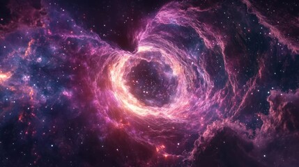 Wall Mural - dna strand in cosmic space, symbolizing the connection between life and the universe.