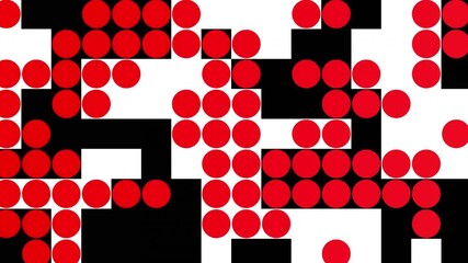 Aufkleber - Modern Animated Geometric pattern or background. 4K resolution geometric motion design. Abstract moving shapes background with circles and squares