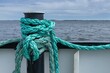 © A - Green rope on the ferry of  Rugen. East Germany. Mecklenburg Vorpommern.