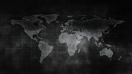 Sticker - World digital outlined map background