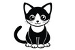 © Abdus Salam - Minimalist Cat Silhouette Icon Vector Design on White Background