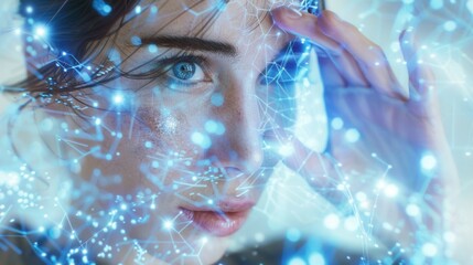 Futuristic Technology and Human Connectivity with Digital Networks. Generative ai