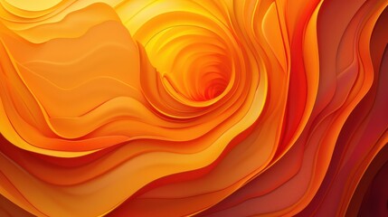 A vibrant abstract background featuring swirling circular patterns in warm orange tones, perfect for modern design and creative projects