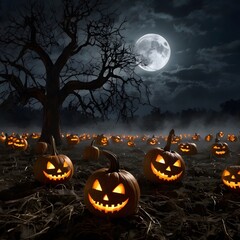 glowing pumpkin patch