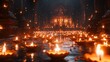 © Nadya - Indian temple with diyas for Diwali