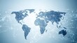 © Johannes - light blue background with a digital world map and global network connections, representing the concept of international business or connectivity.