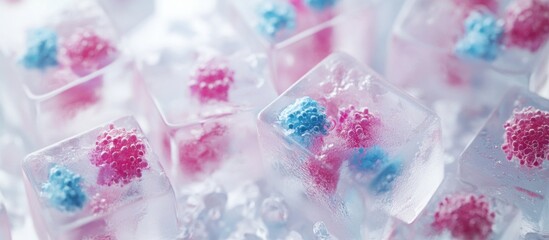 Sticker - Pink and Blue Ice Cubes