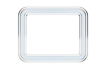 Wall Mural - Rounded glass rectangle frame for web or design interface element