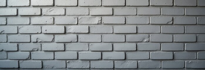 White brick wall background with textured surface, horizontal format
Concept: home design, interior decoration, industrial texture, building materials, modern architecture